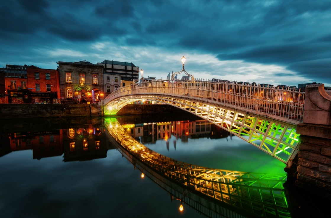 Die Promenade an der Liffey in Dublin